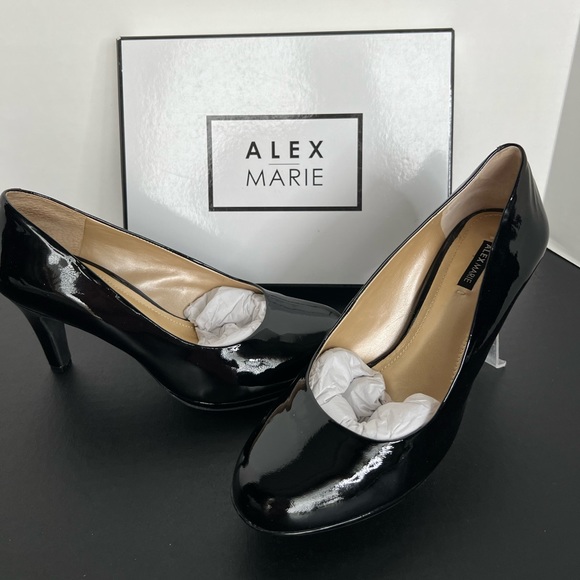 Alex Marie Black Patent Leather Pumps Sz 8 - Picture 1 of 8
